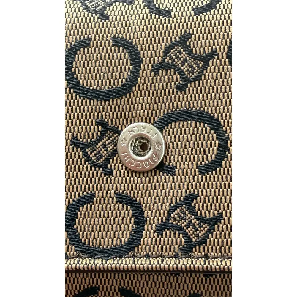 Celine Men's Brown Triomphe Jacquard Canvas Leather 6 Key Holder